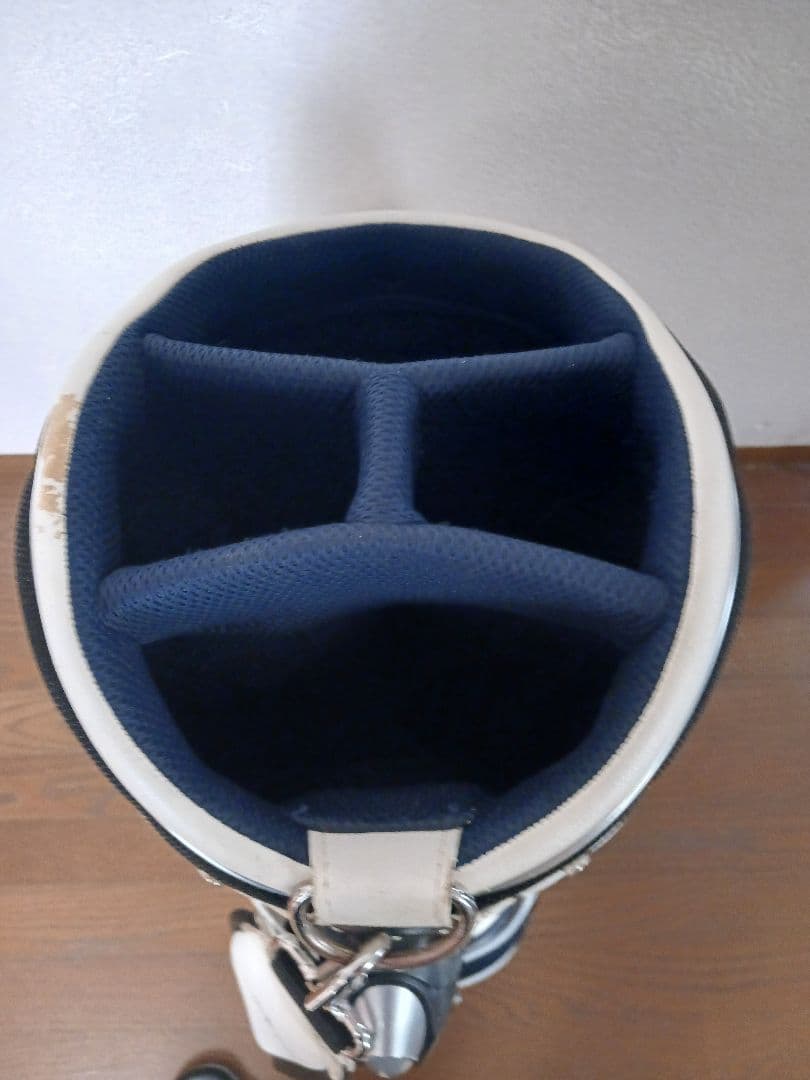 adidas キャディバッグ ホワイト/ネイビー