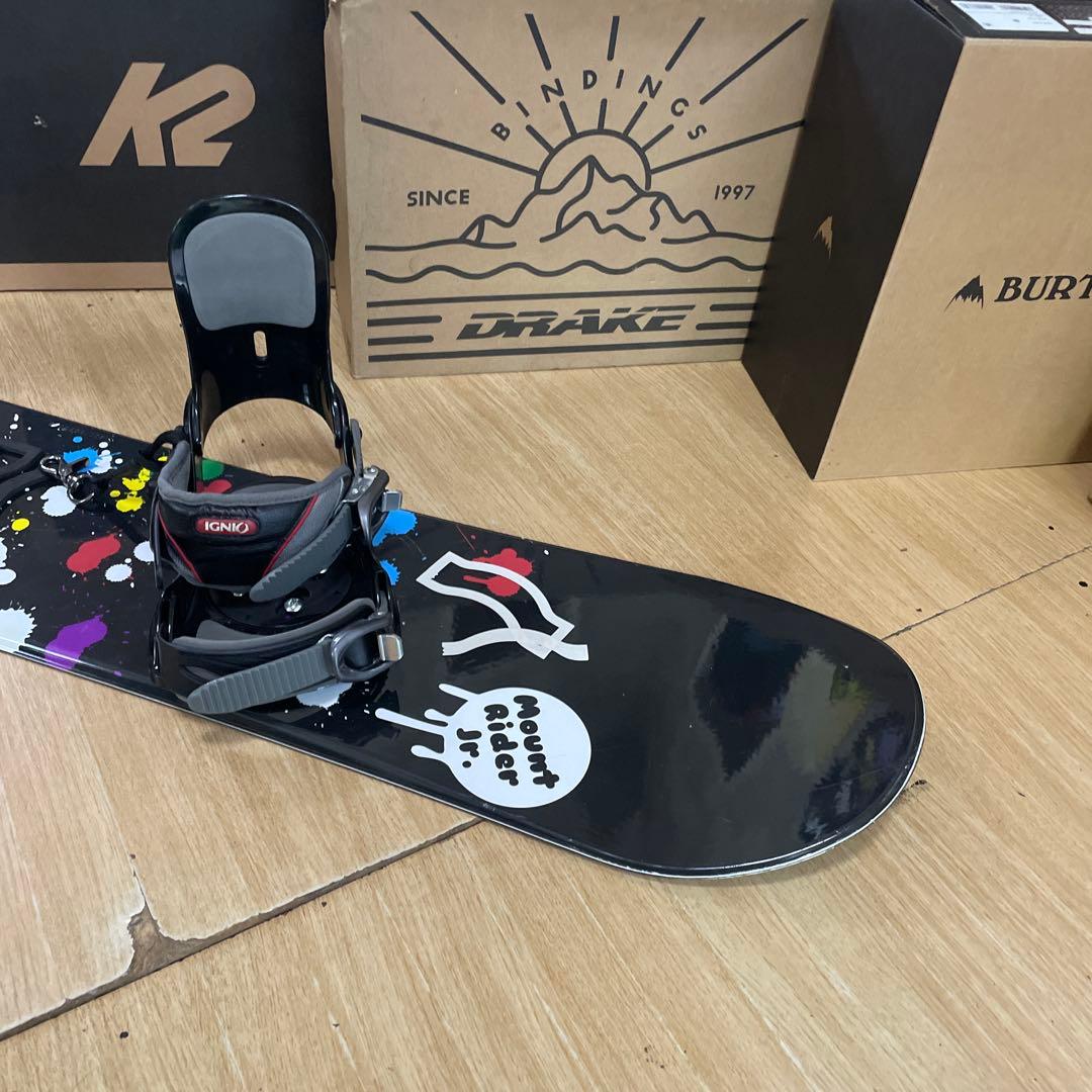 ZUMA×IGNIO　キッズスノーボードセット　バイン付4点セット　130㎝