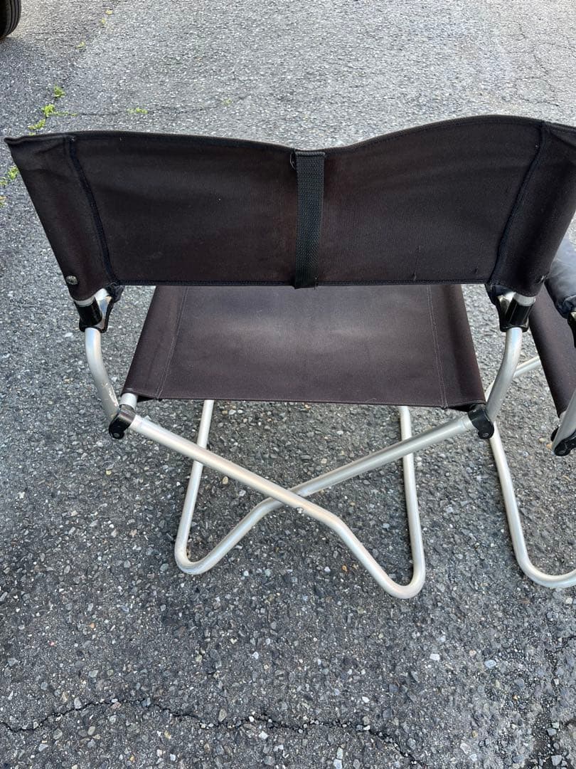 【希少】スノーピーク　フォールディングチェア2脚　ワイド　ヤマコウ期　ブラック