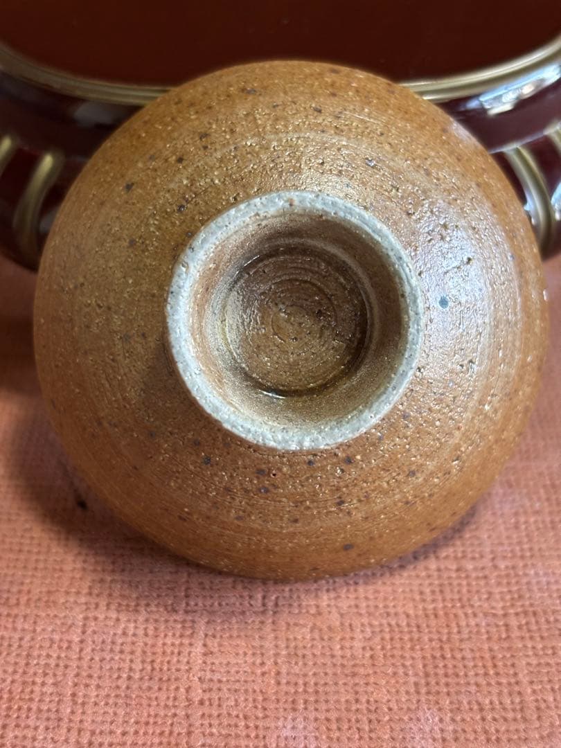 やまちゃん大英博物館日本人初個展鬼才澤田痴陶人作本金紫釉痴銘高台酒盃一品物