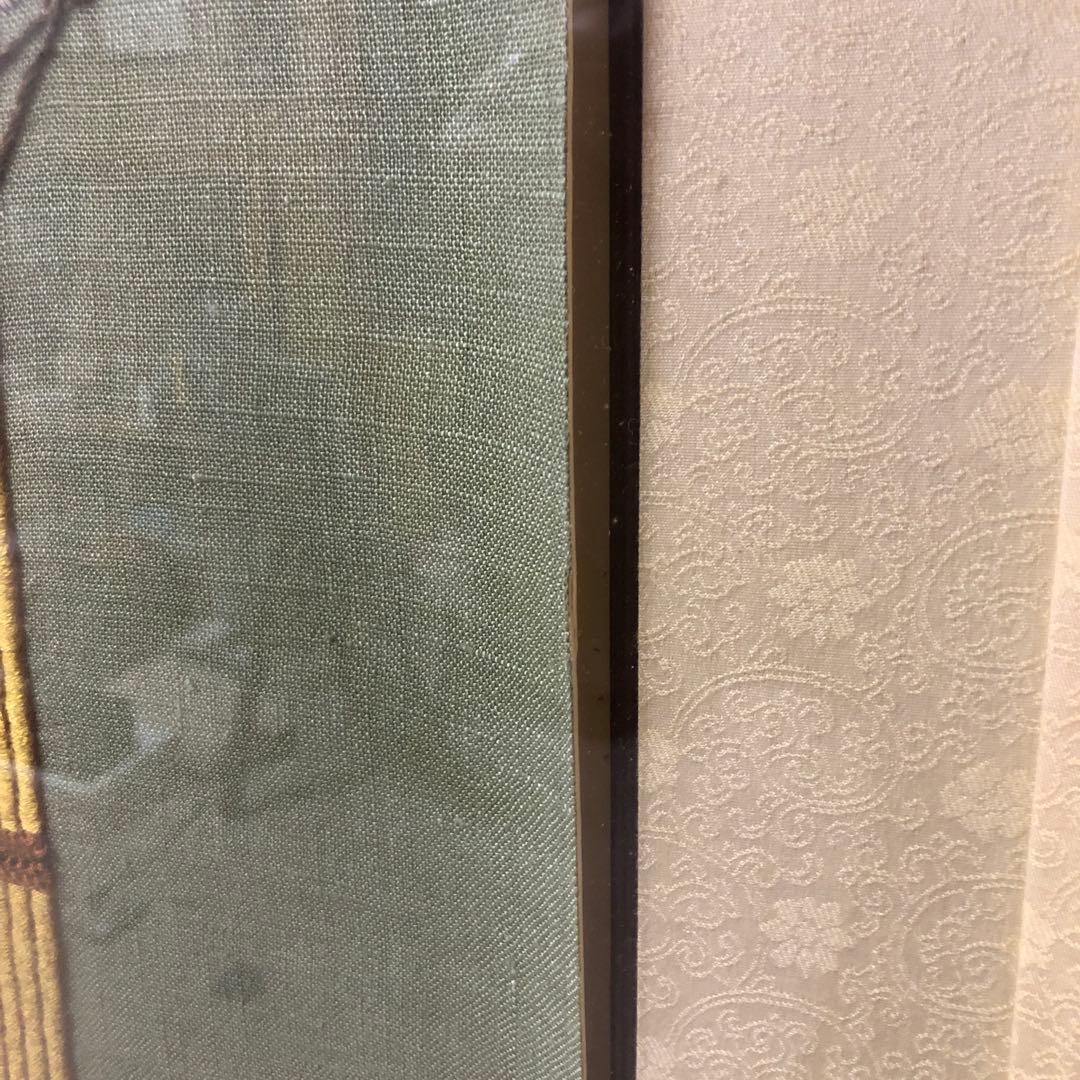 【手刺繍・一点物】日本刺繍 額装 牡丹と梅 伝統工芸 美術作品