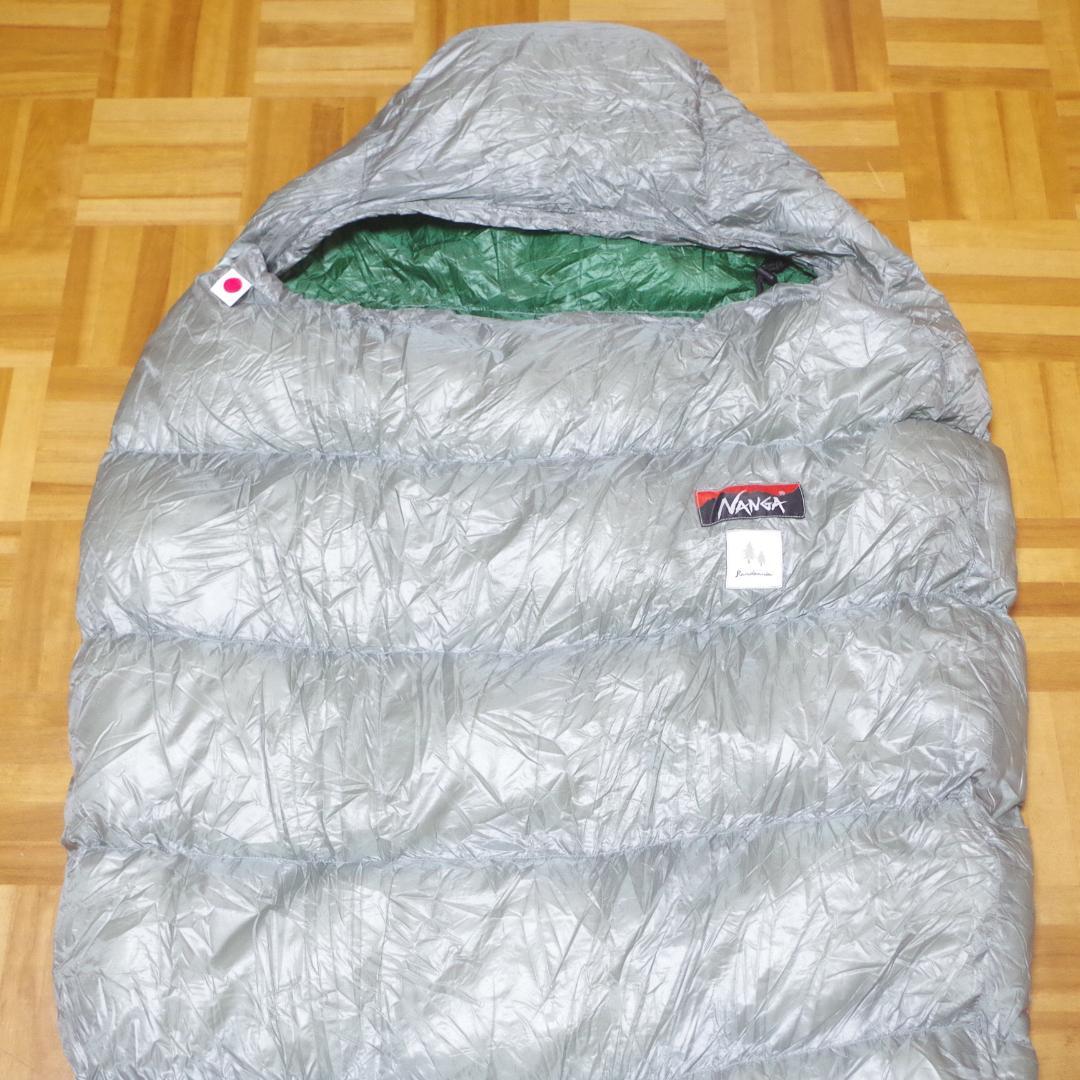 ランドネ×ナンガ！高品質650FP ダウンシュラフ 350 収納袋付き！日本製！