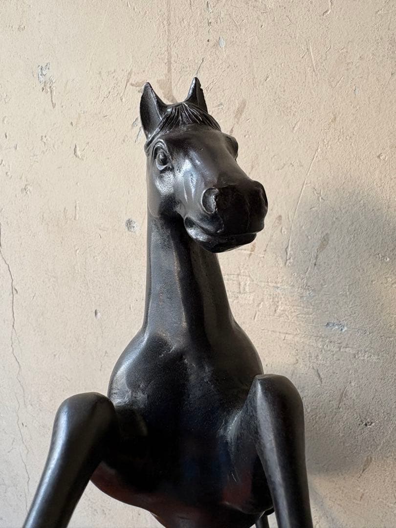 馬 モチーフ 金属製 置物｜干支 午（うま）｜高岡系風 ヴィンテージ オブジェ