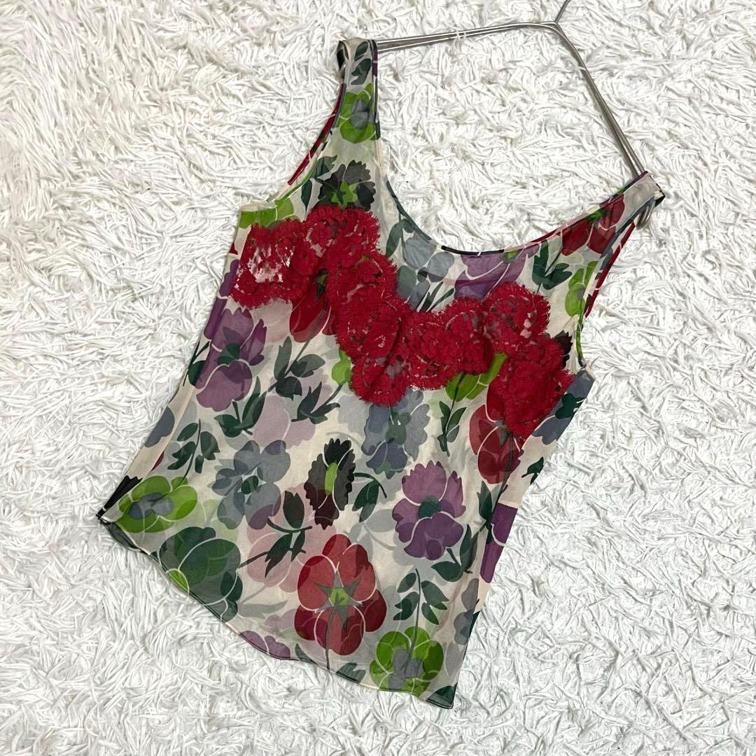 美品✨クリスチャンディオール ガリアーノ期 キャミソール レース 花柄 y2k