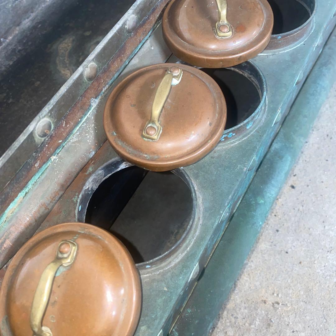 昭和レトロ　燗銅壺 火鉢 囲炉裏 純銅 竈 酒燗器　大正ロマン　骨董　希少