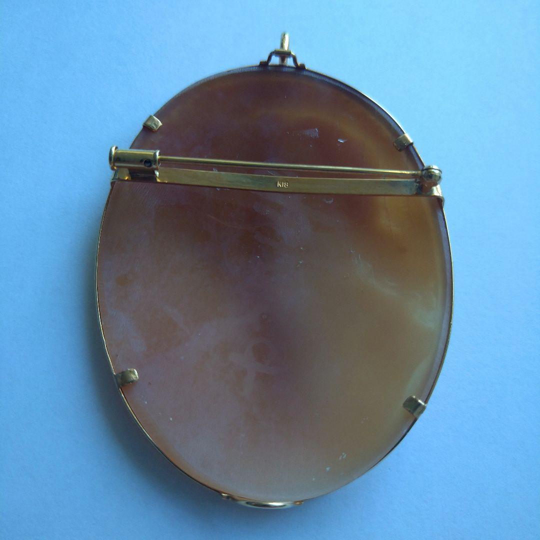 Ali✤作家ものシェルカメオ✤18K『風にふかれて』2ways