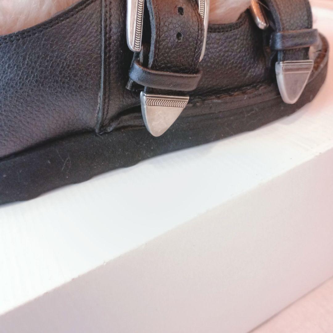 専用　CAMINAND ブラック ファー サンダル 23cm スリッポン