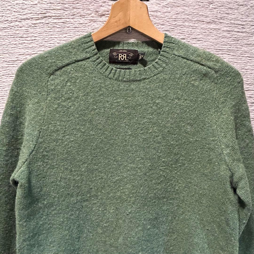 RRL ダブルアールエル　エルボーパッチウールセーター　XS ポロラルフローレン