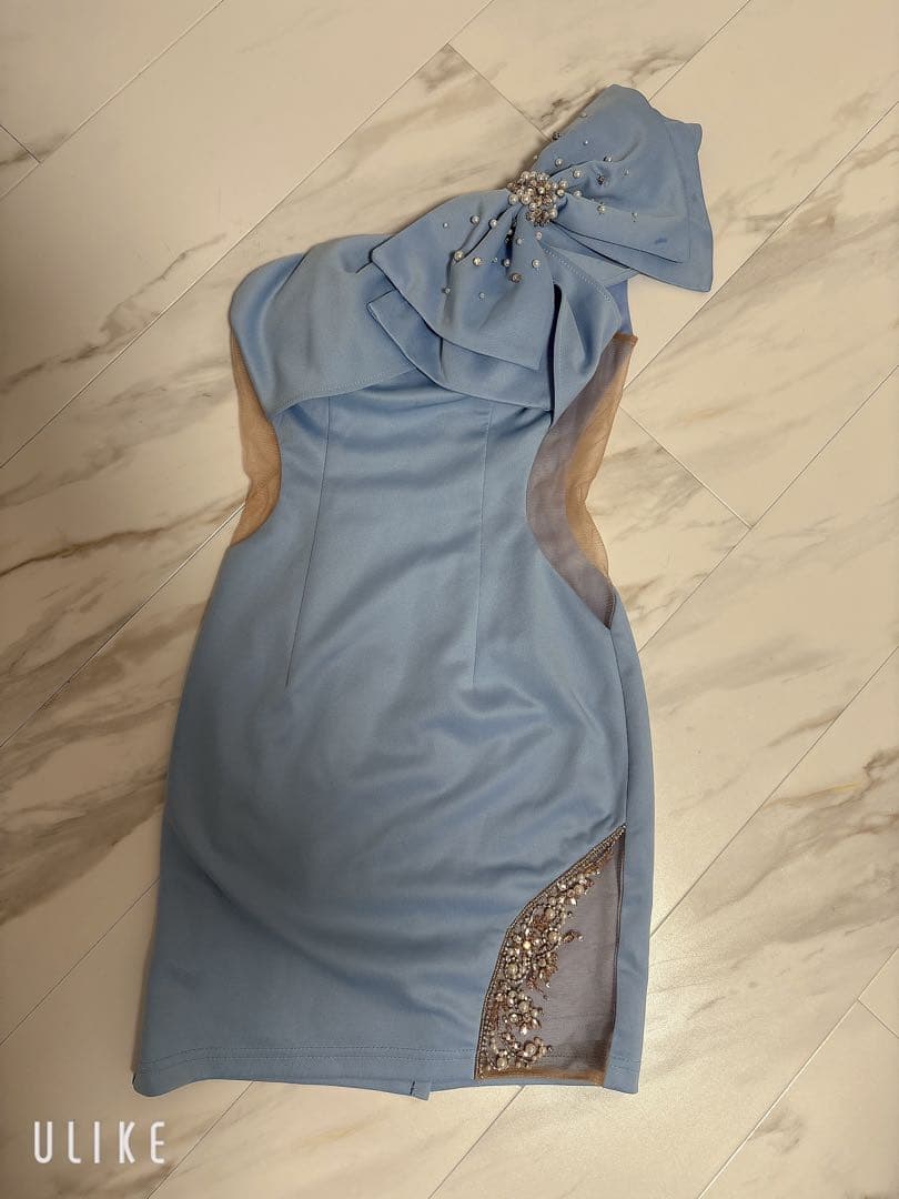 angelRワンショルダー ドレス ブルー