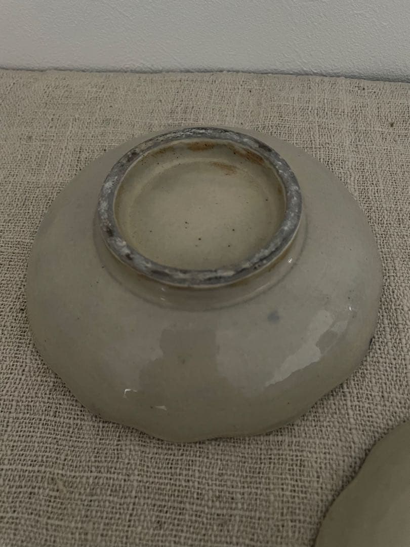 沖縄　大嶺實清　古作　染付輪花皿