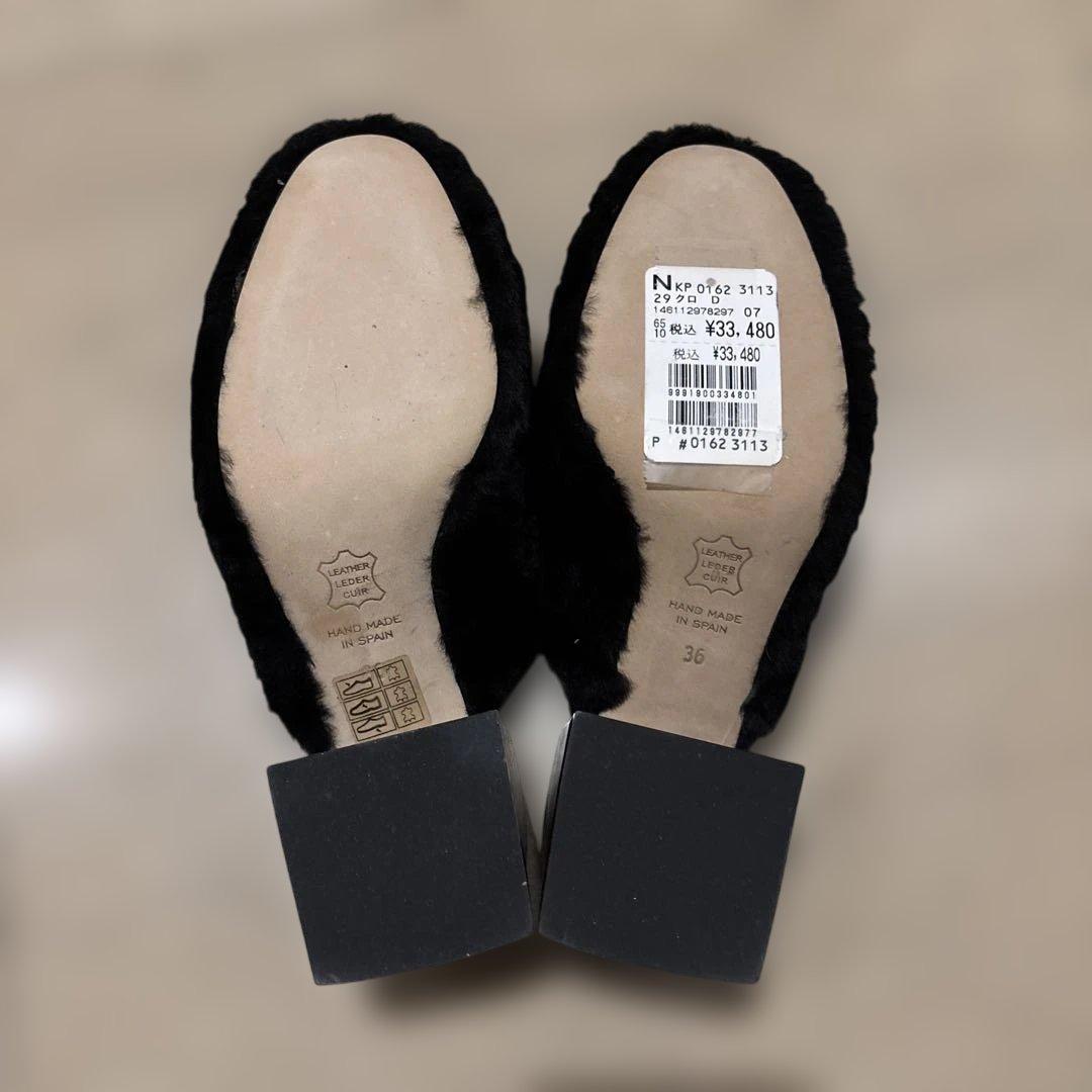【美品】PELLICO SUNNY ムートン　ミュール　サボ　ボア　黒
