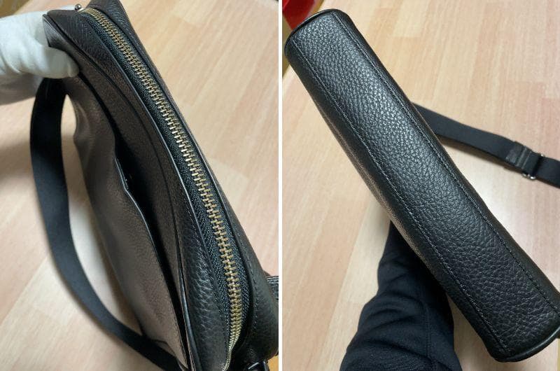 コーチ 本革 レザー ショルダーバッグ ブラック 黒 メンズ レディース