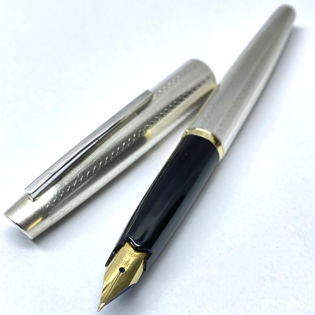 レア 純銀 18K モリソン 万年筆 Morison SILVER