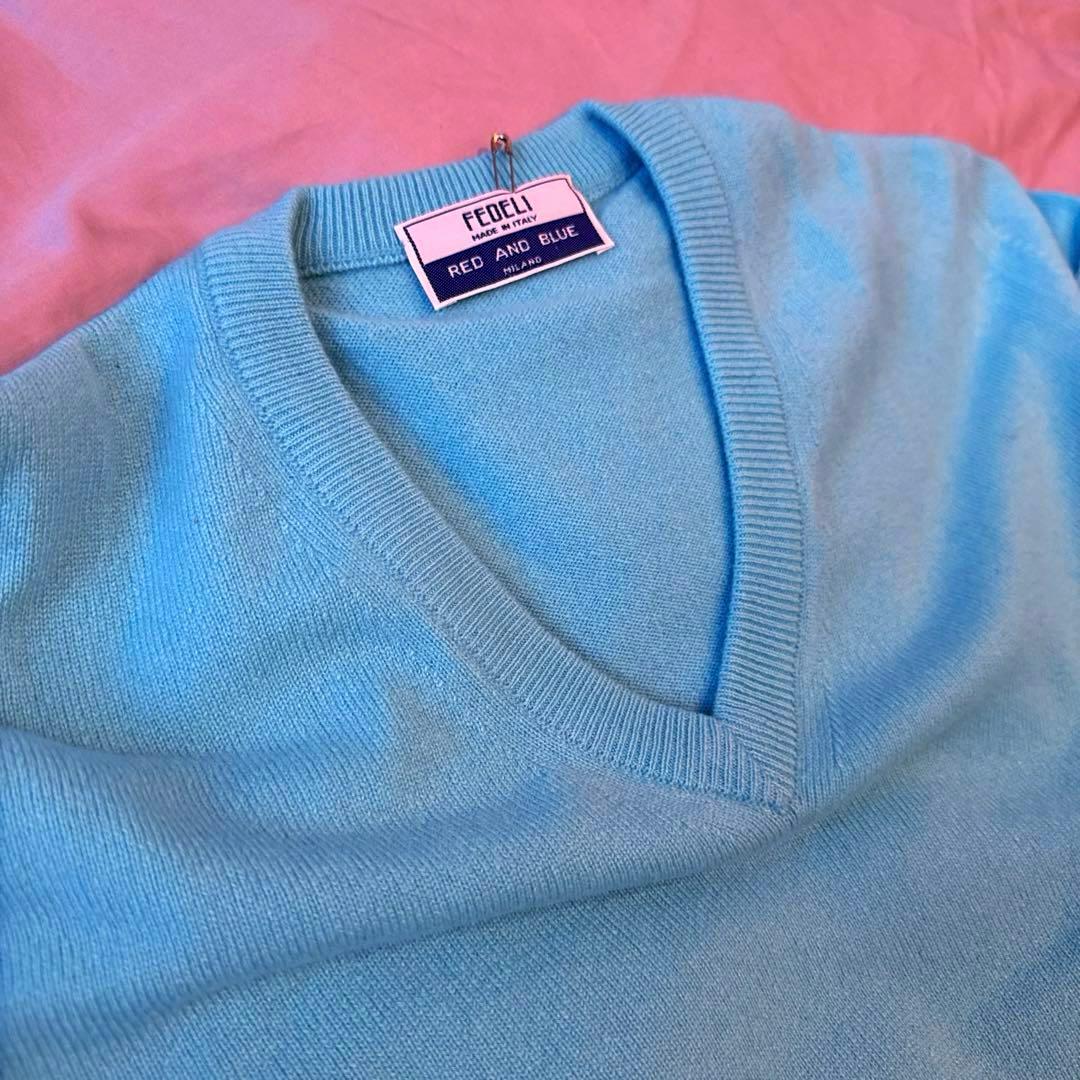 FEDELIフェデーリ　カシミヤ100%ニット ティファニーブルー 未使用