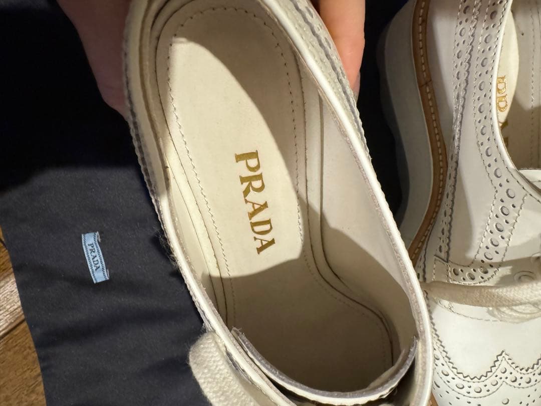 PRADA プラダ　ウィングチップ　エナメル　シューズ　35