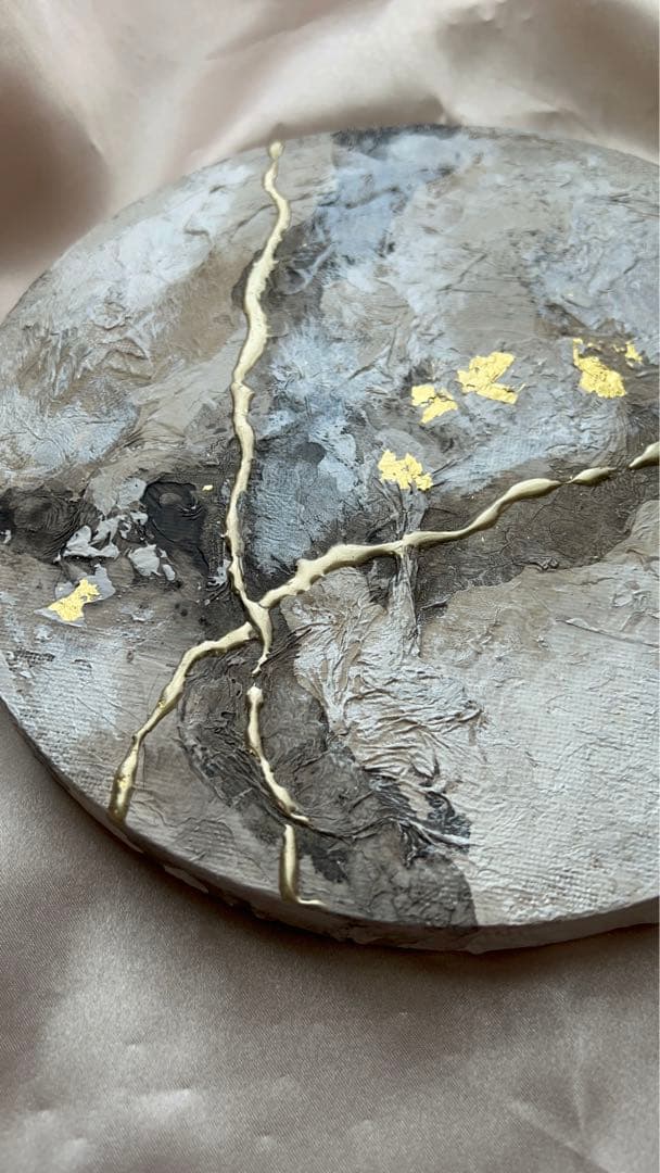 アート　絵画　インテリア海外　抽象画　モダン　ホテル　ギフト　アクリル画　丸