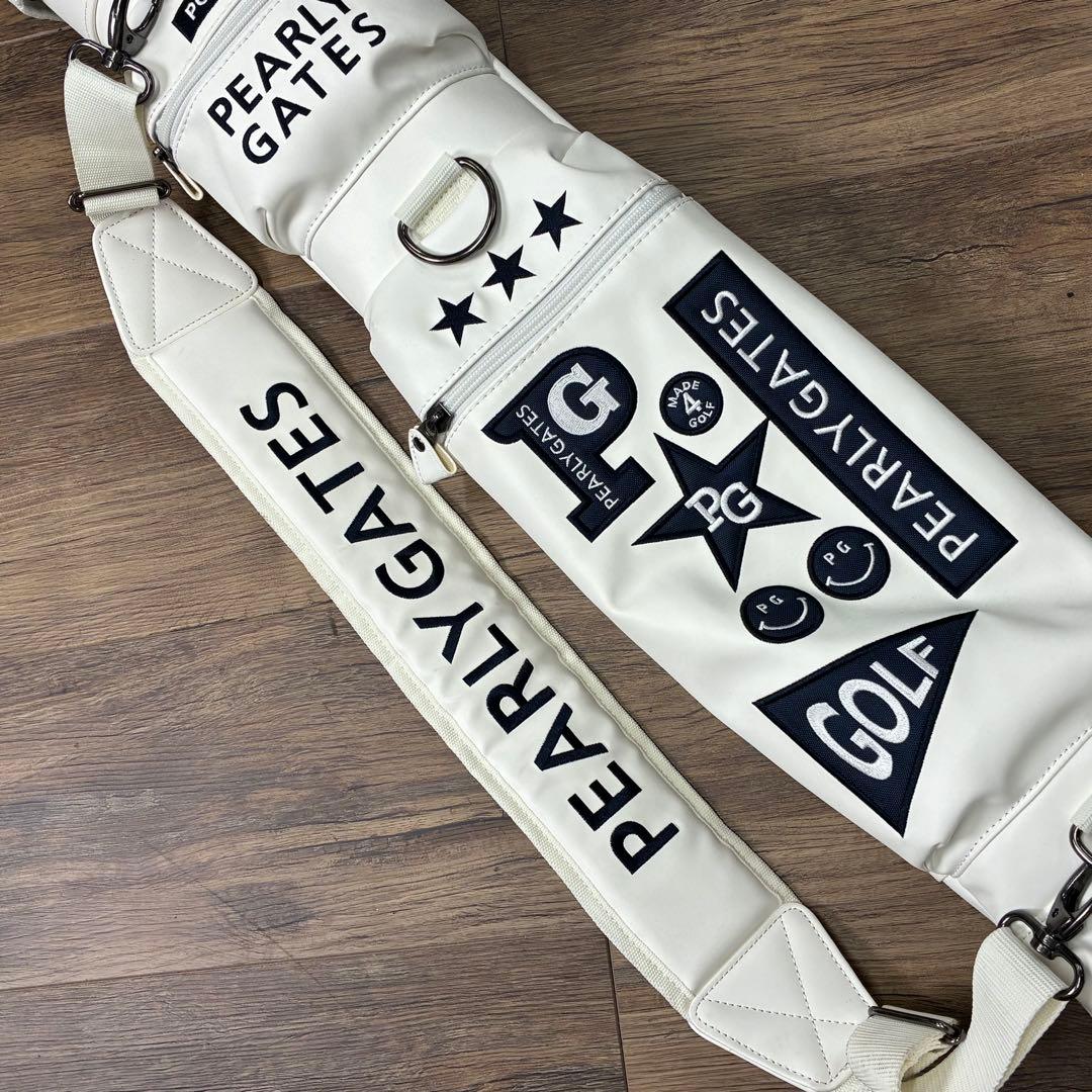美品 PEARLY GATES パーリーゲイツ スタンド式 キャディバッグ 白