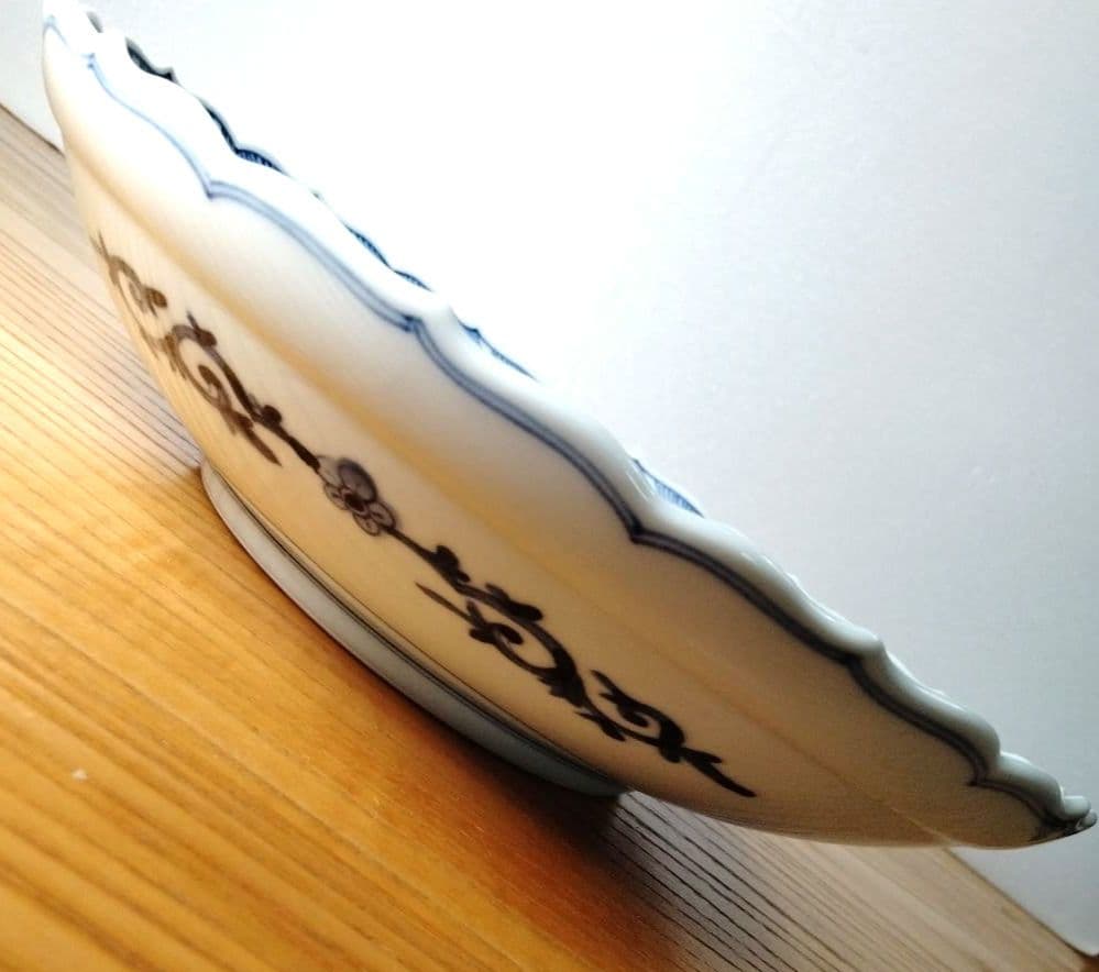 ☆ 九谷長左 山本長左 染付大皿