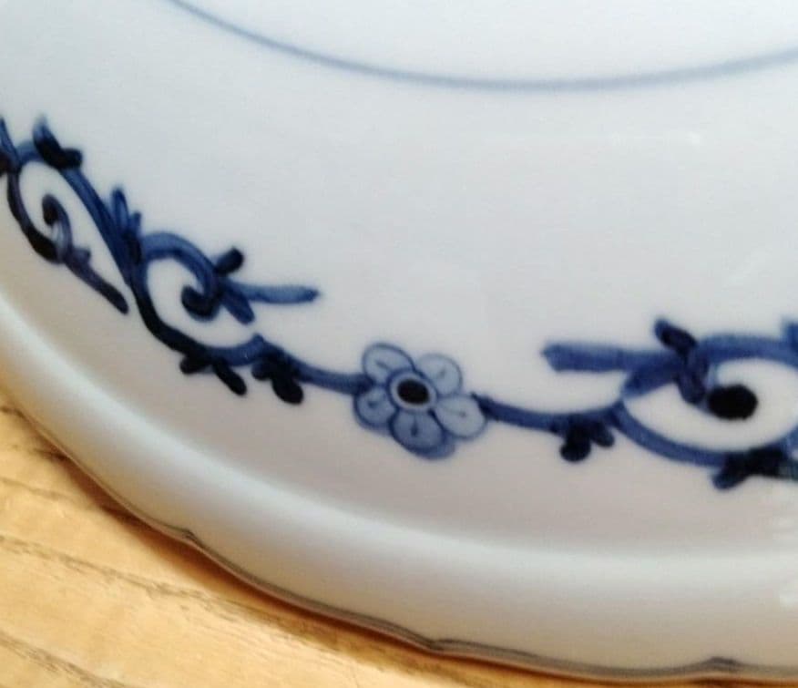 ☆ 九谷長左 山本長左 染付大皿