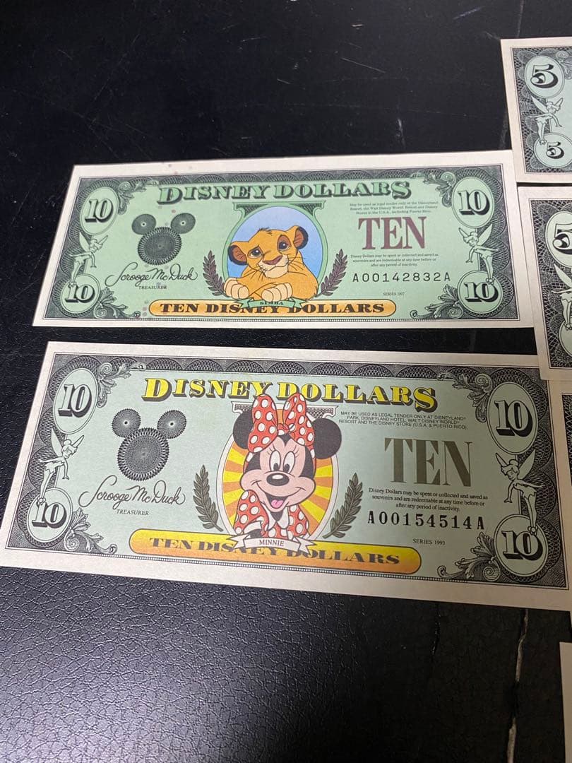 ディズニードル コレクション 10ドル 5ドル 1ドル