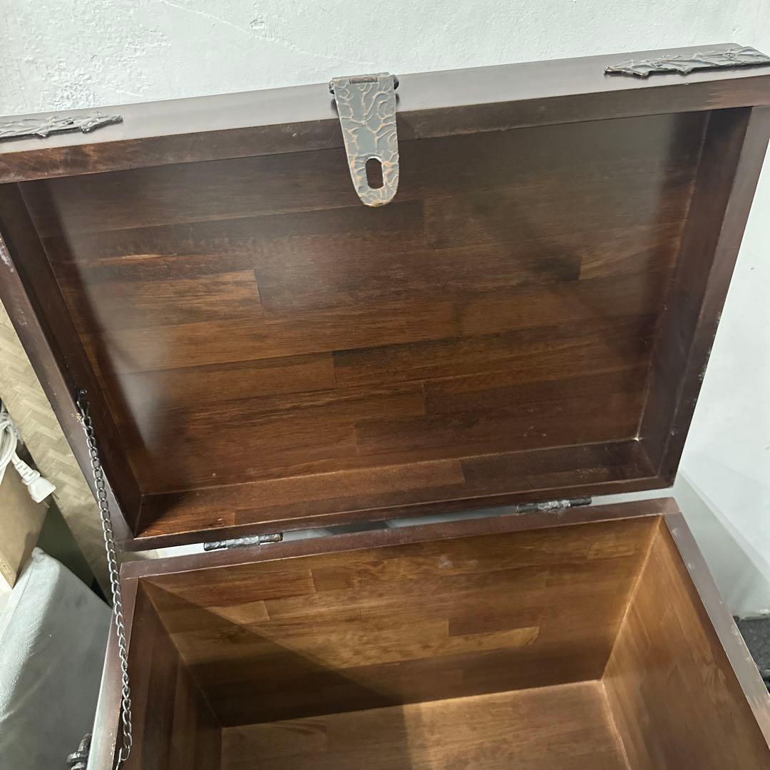 アンティーク風木製収納ボックス