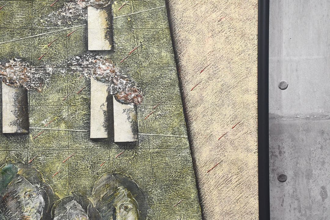 CDC19 真作 川井一義 dislocation- '87 大作 80号