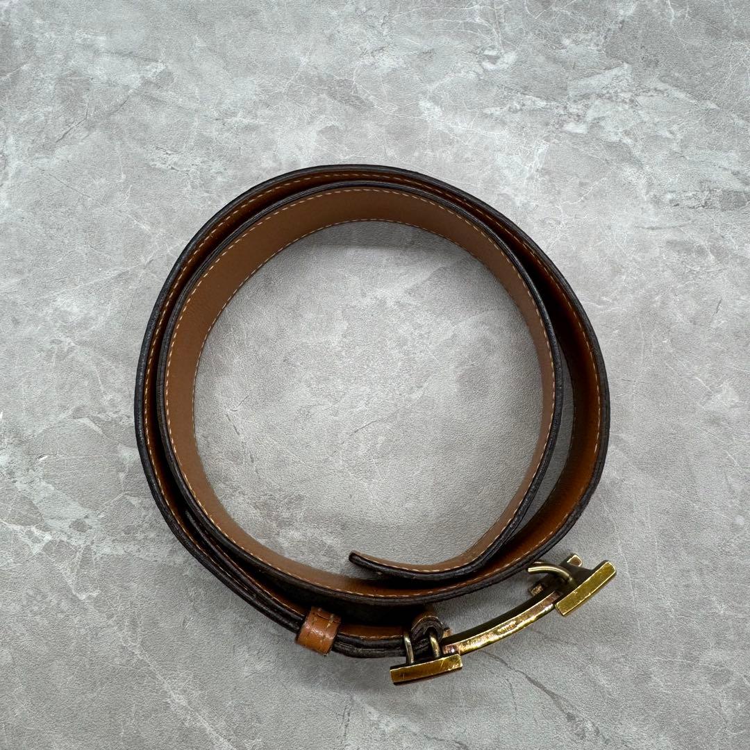 やや難あり　HERMES コンスタンスベルト ブラウン レザーベルト