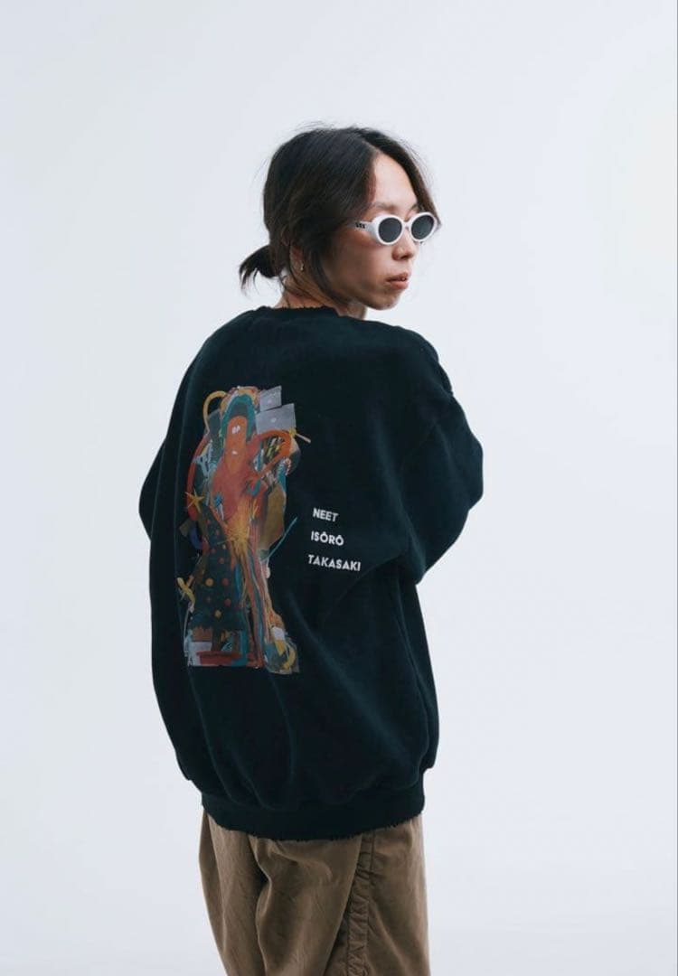 ニートと居候とたかさき×SAMPLE スウェット　ブラック