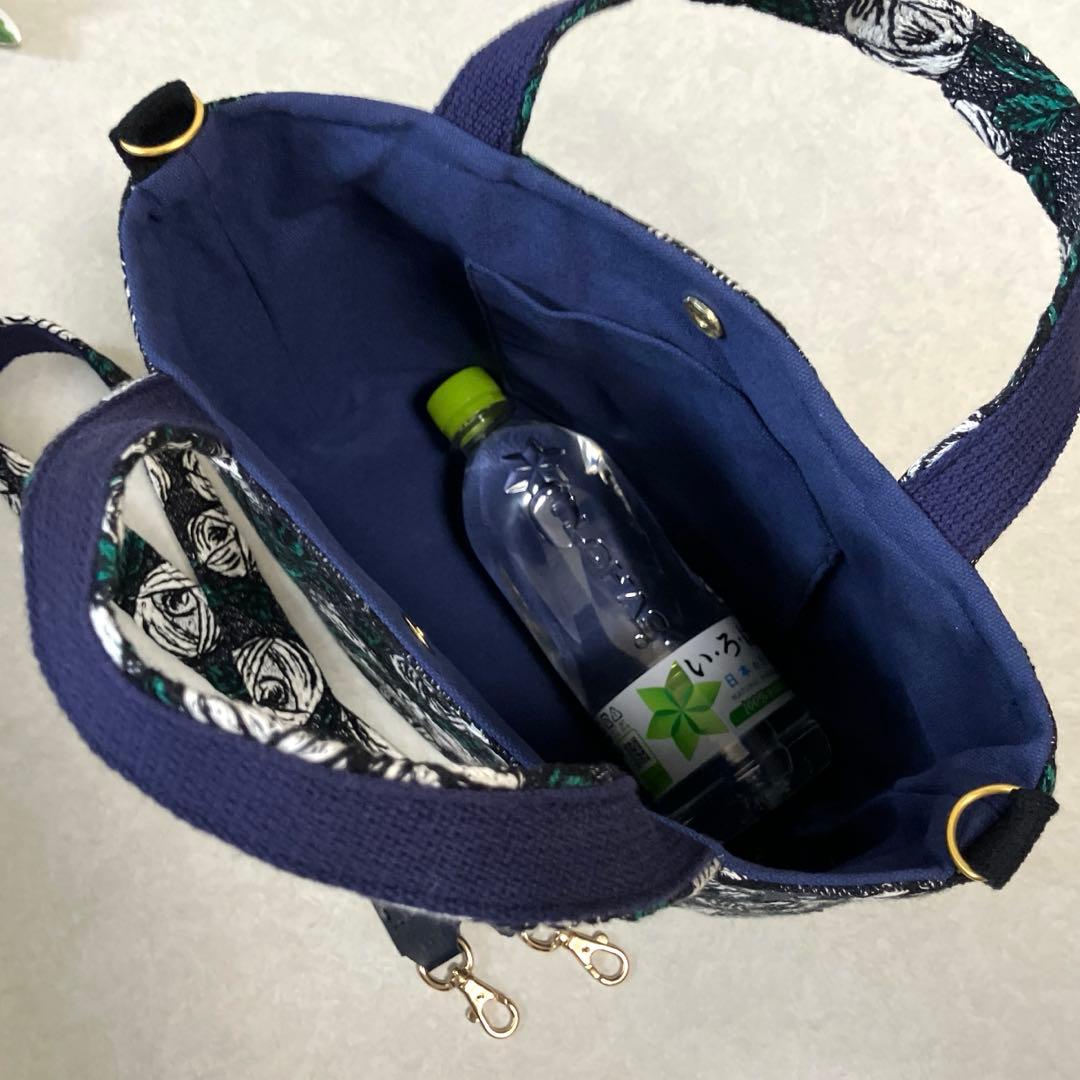 minä perhonen ⚮̈ rosy (ネイビー)2wayトートバッグ