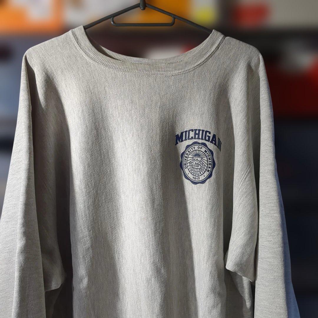 チャンピオン リバースウィーブ ミシガン 両面 スウェット 90s USA製