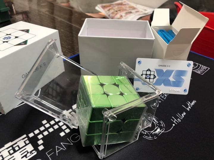 GAN 356XSM llic「電気メッキ」緑色 ルービックキューブ