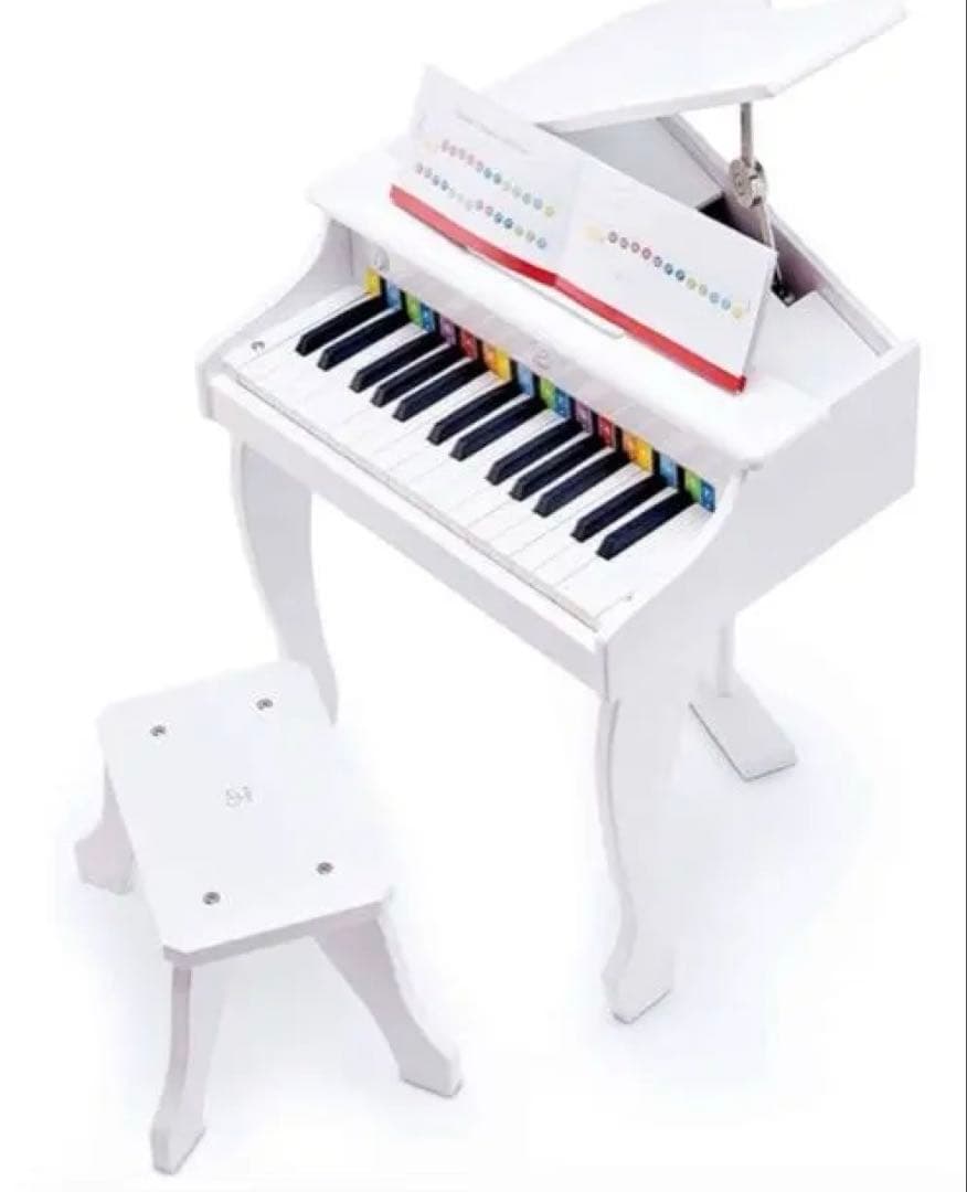 （大幅値下げ）Hape（ハペ） ミニグランドピアノ 白 ホワイト トイピアノ