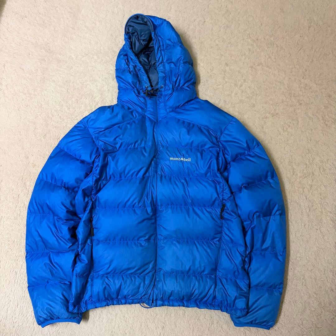 00s Y2K mont-bell ライトアルパインダウン パーカ L ブルー