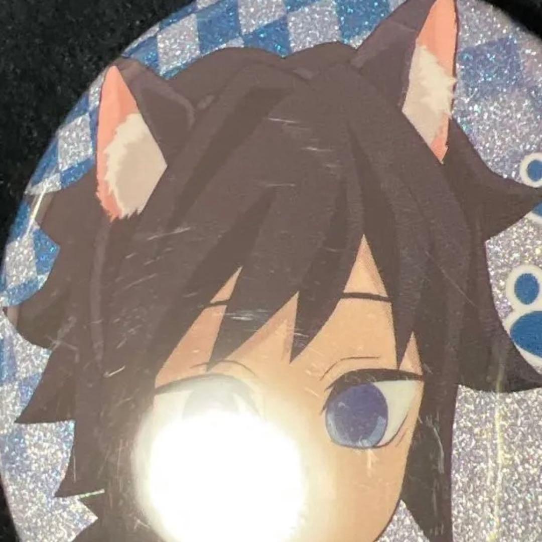 鬼滅の刃　ナンジャタウン　缶バッジ　冨岡義勇　レア　グリッター