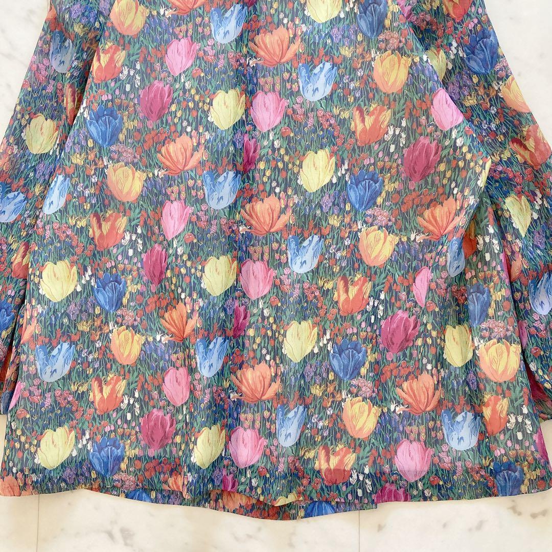 極美品　アマカ　LIBERTY AMALIA TULIPスタンドカラーブラウス