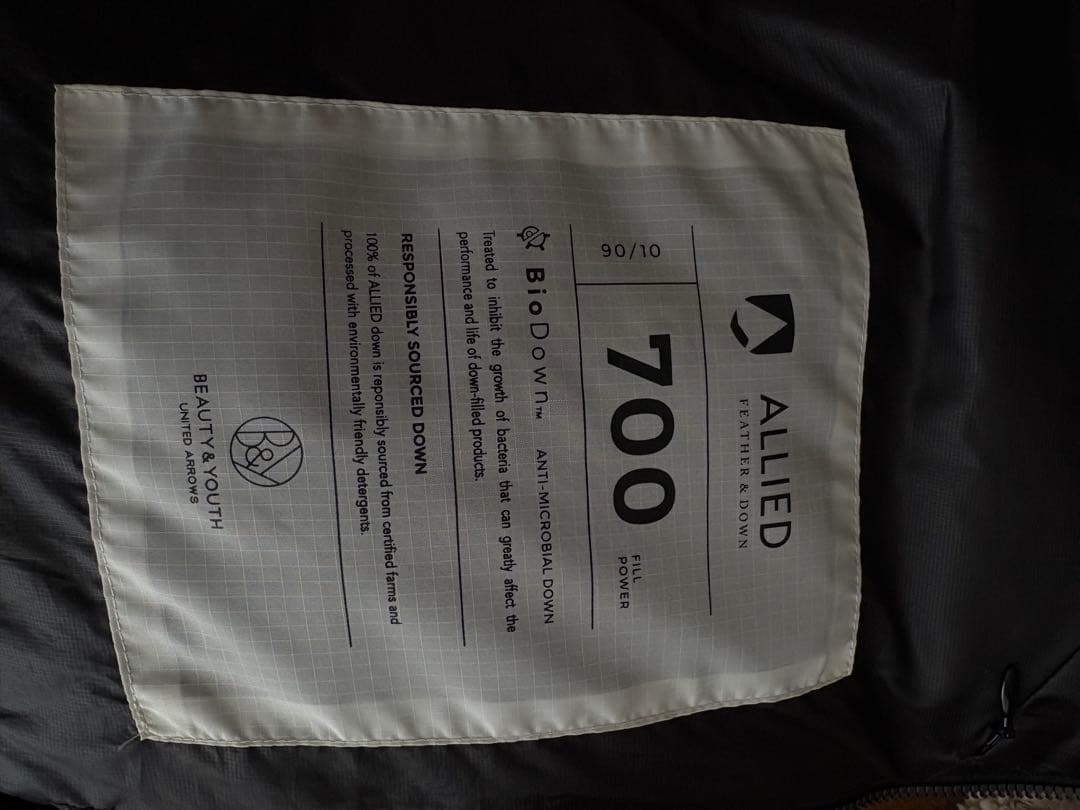 BEAUTY&YOUTH BY ”小松マテーレ” TW ダウンジャケット