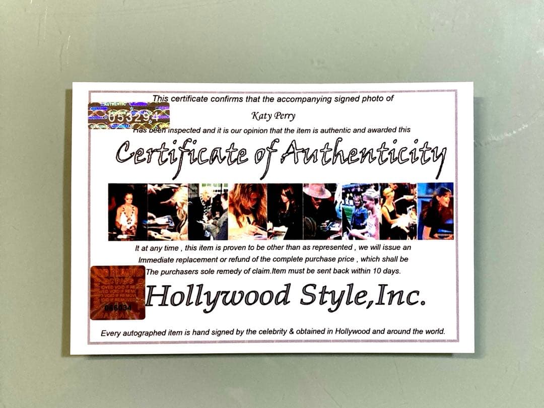 ケイティ・ペリー直筆サイン入り超大型写真…Katy Perry…