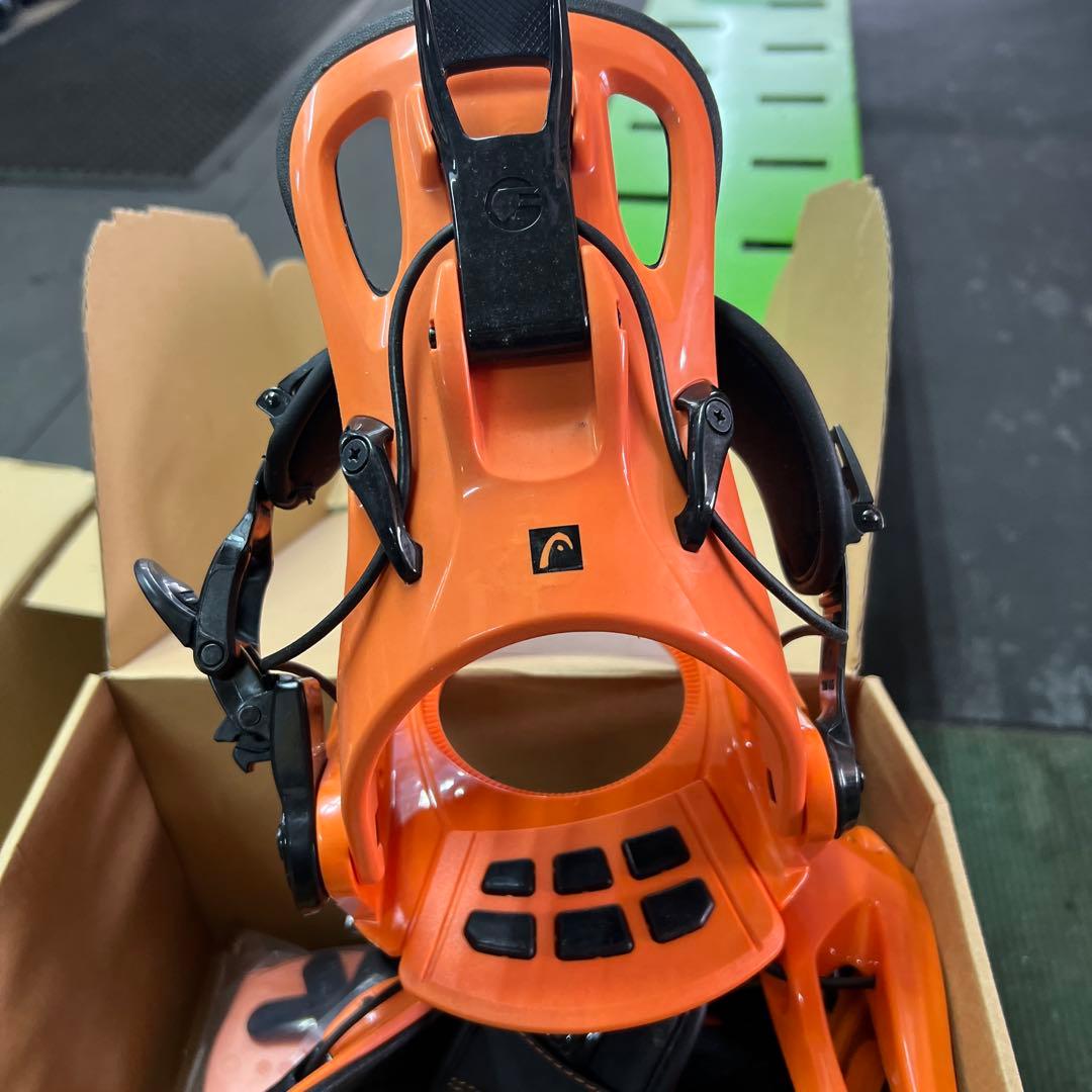 スノーボードビンディング Lサイズ オレンジ