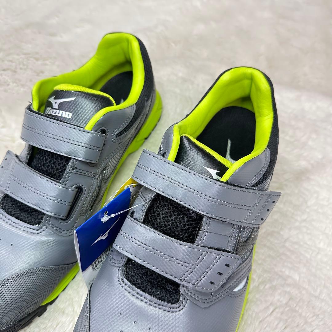 ✨美品✨新品ミズノ安全靴26.5cm 軽量グレー×黄JSAA A種マジックテープ