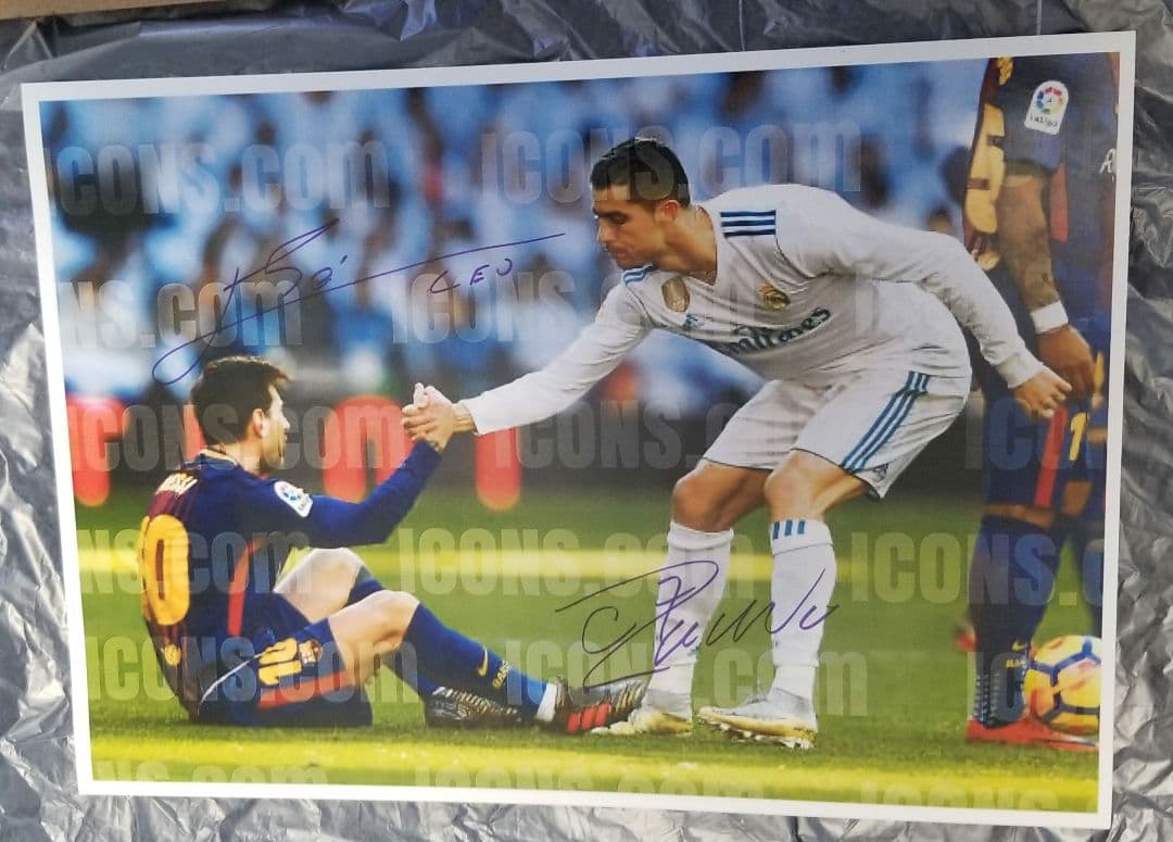 ICONS　メッシ　クリスティアーノ・ロナウド　直筆サイン　フォトグラフ　写真