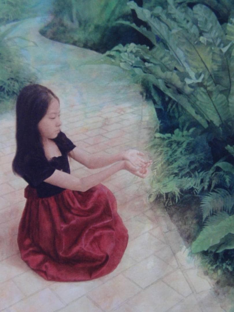 内藤定壽、【光の滴】、「希少な画集より、状態良好、新品高級額装付