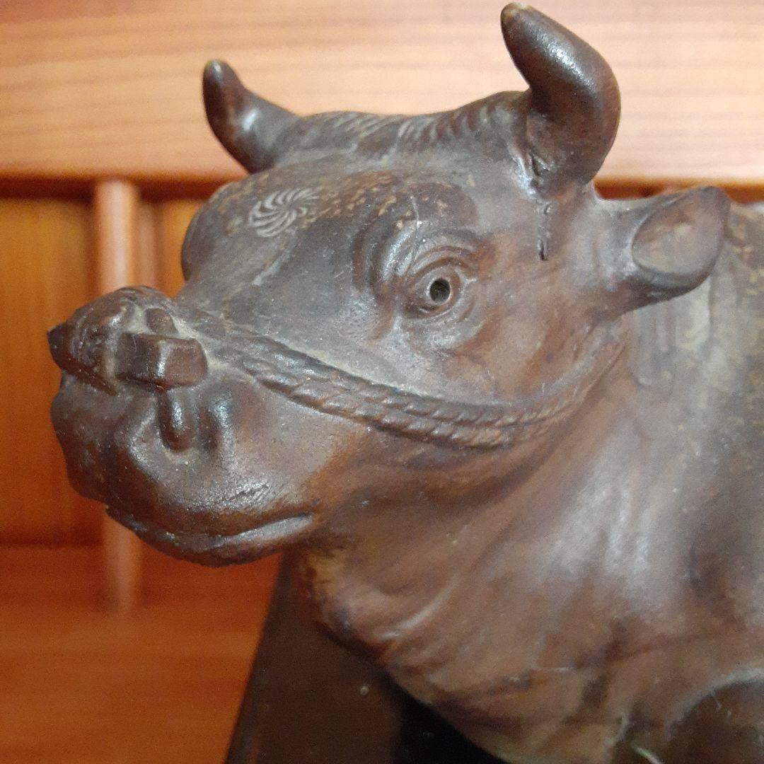 備前焼　騎牛帰家童子像　木村友敬