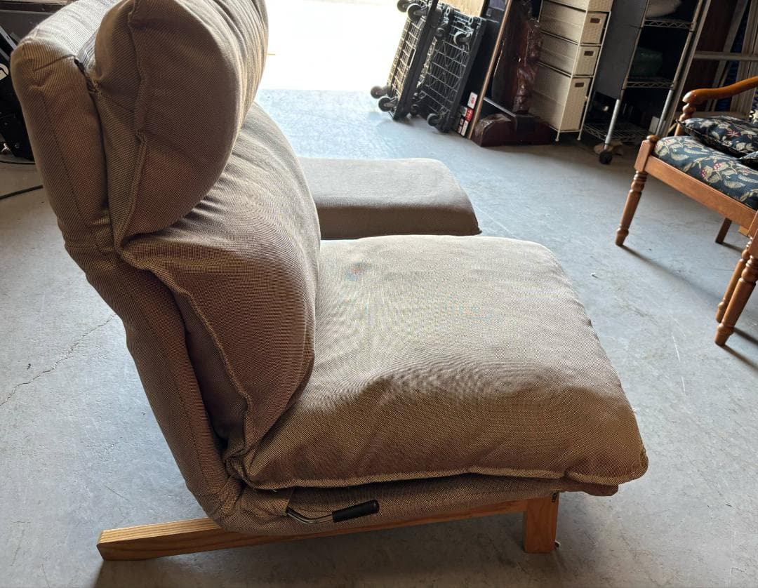 MUJI 無印良品 ハイバックリクライニングソファオットマンセット Used