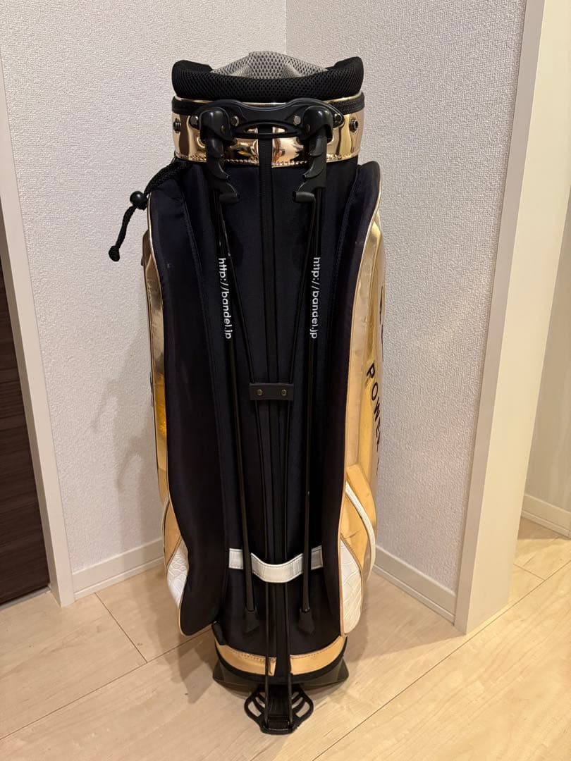 BANDEL バンデル ゴルフバッグ キャディバッグ ゴールド・ホワイト 限定品