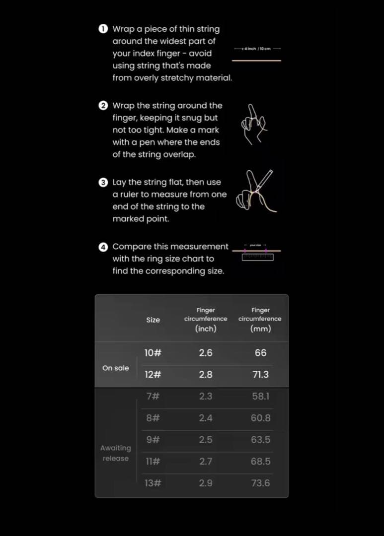 8号 Amazfit Helio Ring スマートリング 軽量 チタン合金