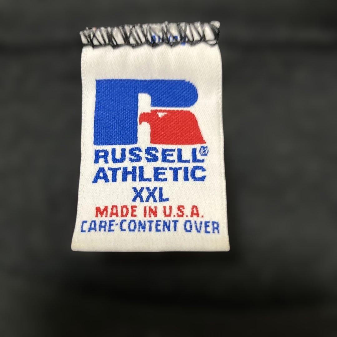 90s USA製 ラッセル 無地 プレーン スウェット L ブラック 前V