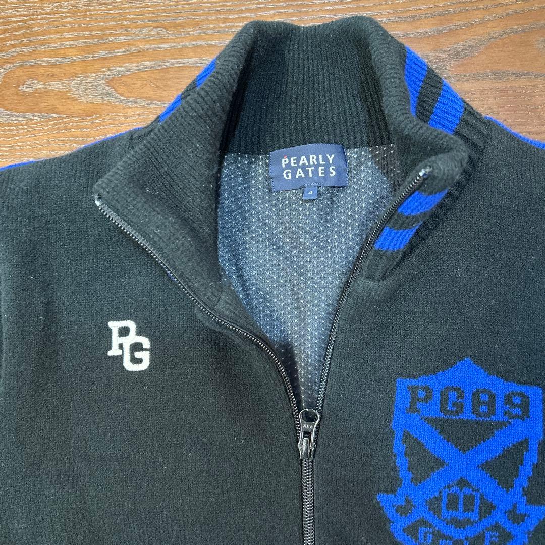 パーリーゲイツ 蓄熱フルジップニットブルゾン　サイズ4