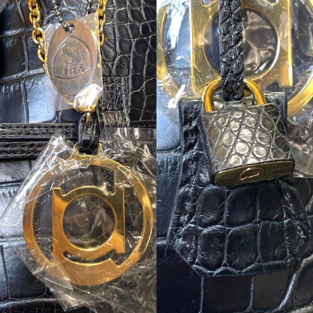 専用品BEAUGRAND クロコダイル JRA認定 ブラック トートバッグ