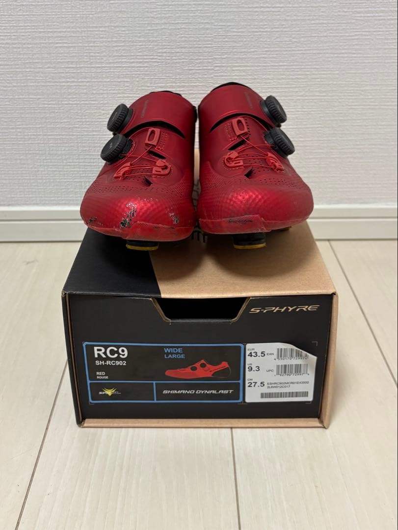 SHIMANO S-PHYRE RC9 SPD-SL ロードシューズ レッド