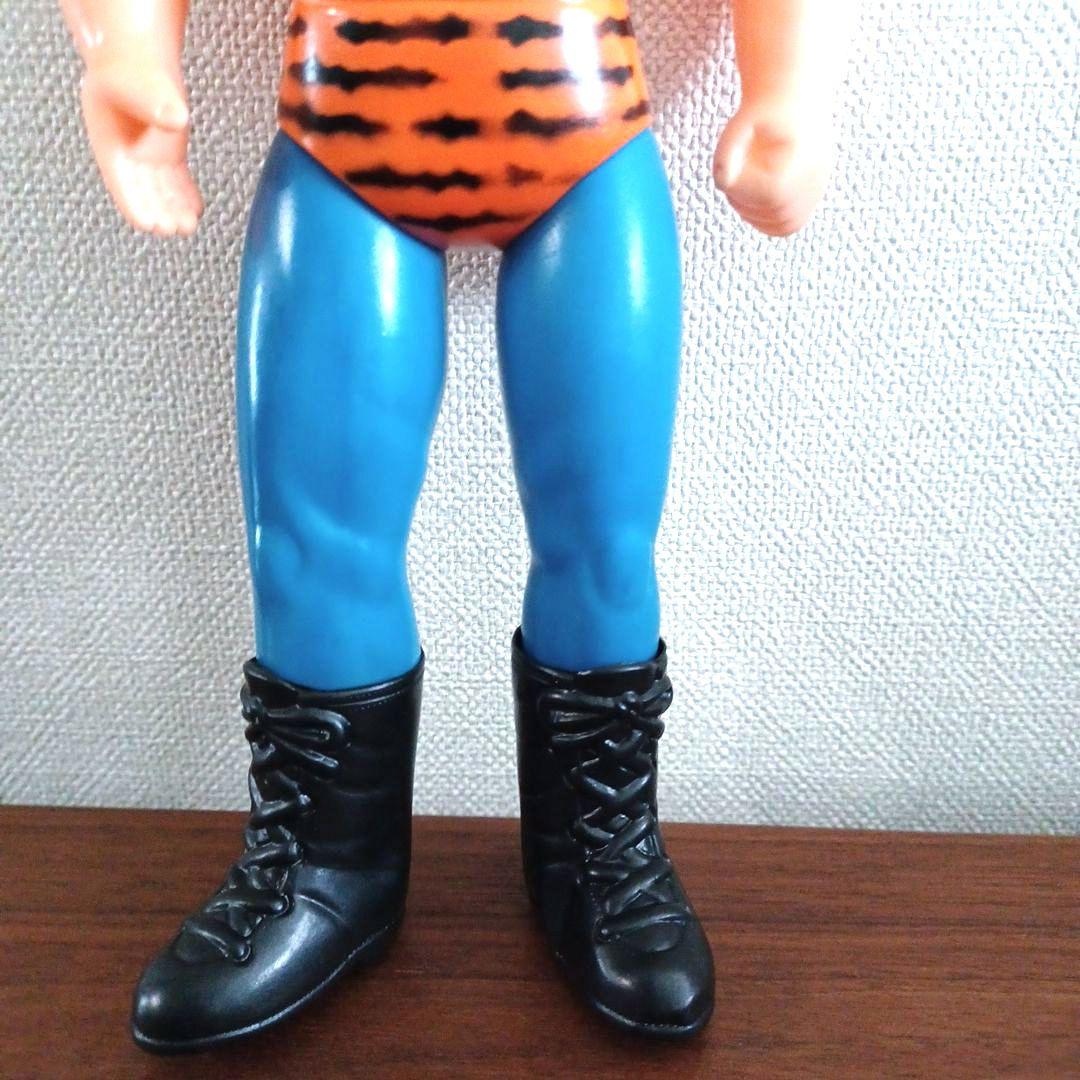 当時物 中嶋製作所 面取れマスクとマント付 希少タイガーマスク ソフビフィギュア